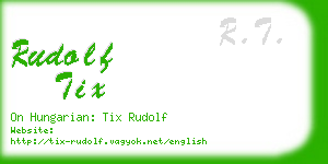 rudolf tix business card